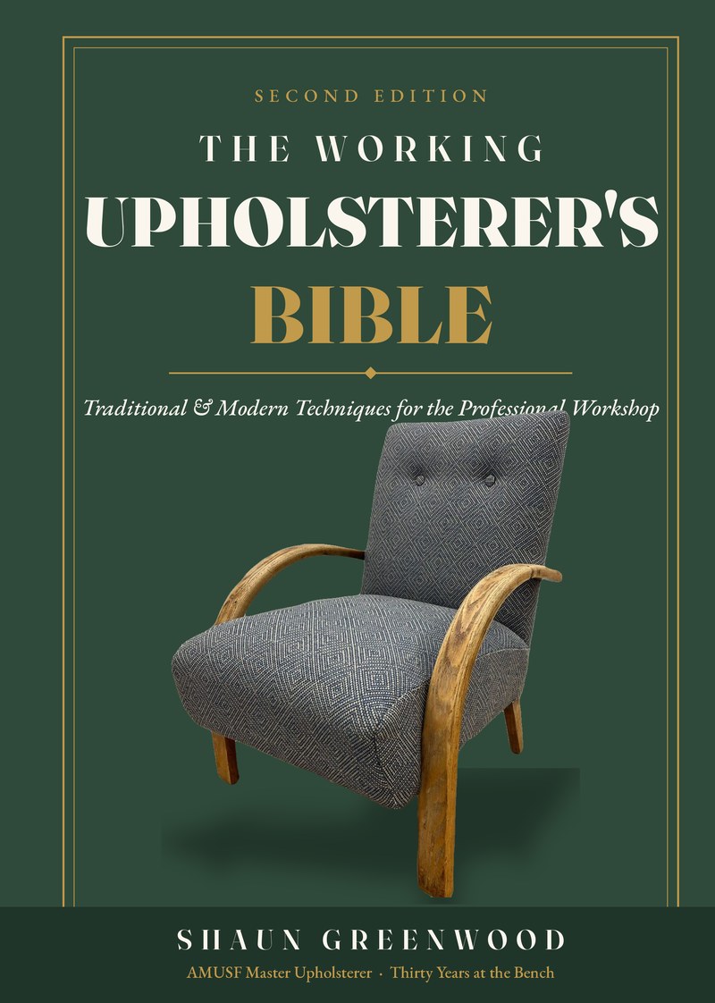 The Working Upholsterer's Bible — wiro-bound workshop edition, deep green cover