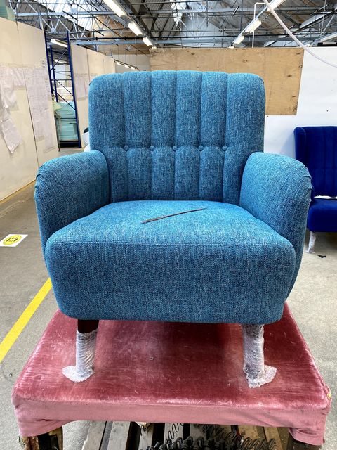 Fluted Chair in Blue